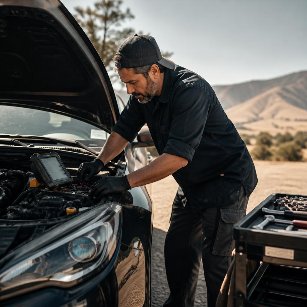 Mobile mechanic using a diagnostic tool for service inspiration