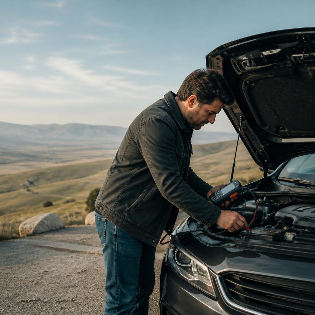 Illustrative roadside battery diagnostic, service inspiration